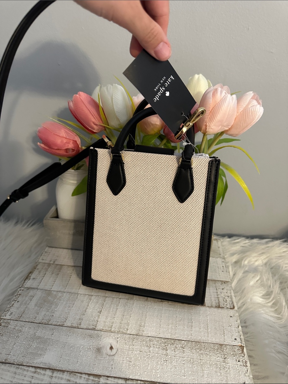 Nwt Kate spade Ellie mini canvas bag - Picture 4 of 12
